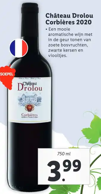 Lidl Château Drolou Corbières 2020 aanbieding