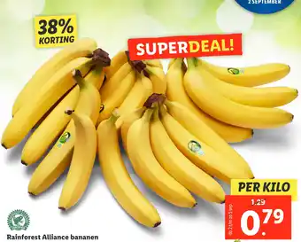 Lidl Rainforest Alliance bananen aanbieding