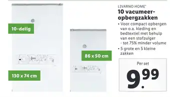 Lidl Livarno Home 10 Vacumeer Opbergzakken aanbieding