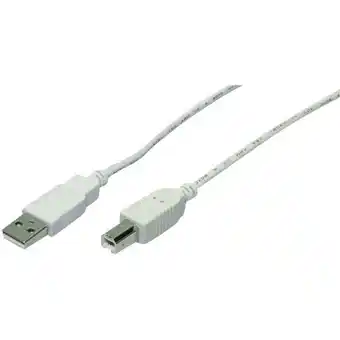 Conrad Usb-kabel usb 2.0 usb-a stekker, usb-b stekker 1.80 m grijs cu0007 aanbieding