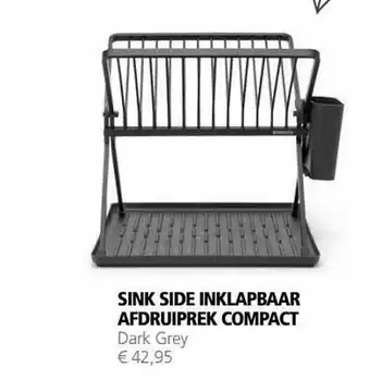 Brabantia Sink side inklapbaar afdruiprek compact aanbieding