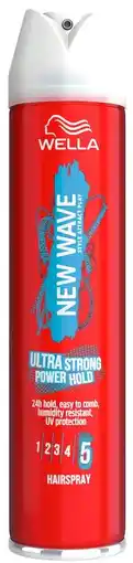 De Online Drogist Wella new wave ultra strong power hold hairspray 250ml aanbieding