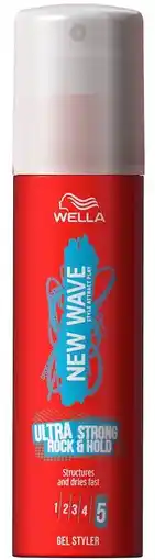 De Online Drogist Wella new wave ultra strong rock & hold gel styler 100ml aanbieding