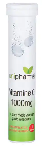 De Online Drogist Unipharma vitamine c bruistablet 20tb aanbieding