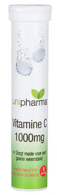 De Online Drogist Unipharma vitamine c bruistablet 20tb aanbieding