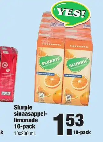 ALDI Slurpie sinaasappel limonade 10-pack 10x200 ml aanbieding