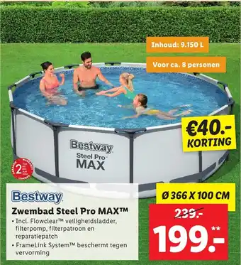 Lidl Bestway Zwembad Steel Pro MAX™ aanbieding