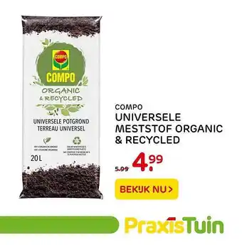 Praxis Compo Universele Meststof Organic & Recycled aanbieding