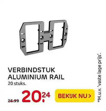 Praxis Verbindstuk Aluminium Rail aanbieding