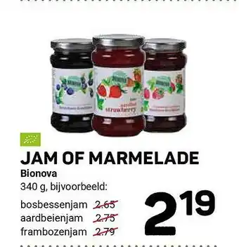 Ekoplaza Jam of marmelade bionova 340 gram aanbieding