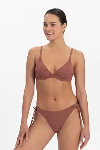 Wehkamp Beachlife voorgevormde beugel bikinitop met lurex roze aanbieding