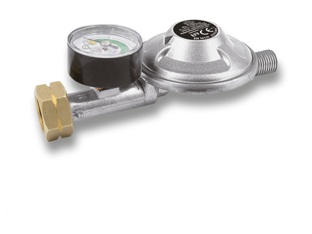 Grillmeister gasdrukregelaar met manometer aanbieding bij Lidl