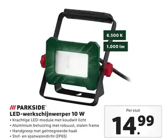 Lidl PARKSIDE LED-werkschijnwerper 10 W aanbieding