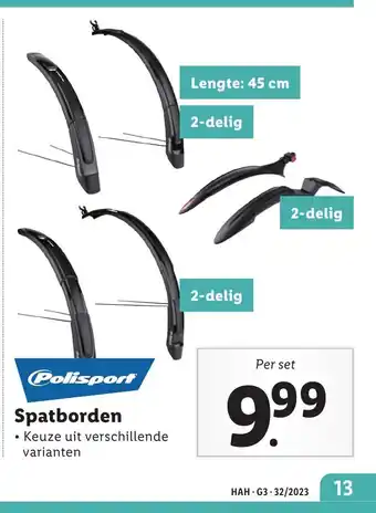 Lidl Polisport Spatborden aanbieding