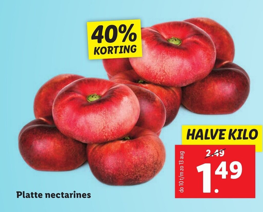 Platte nectarines aanbieding bij Lidl