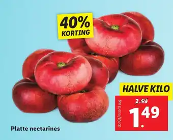 Lidl Platte nectarines aanbieding