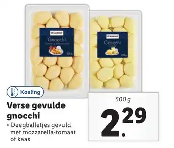 Lidl Verse gevulde gnocchi 500g aanbieding