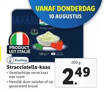 Lidl Stracciatella-kaas 200g aanbieding