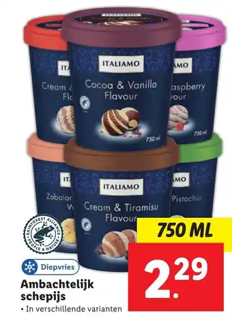 Lidl Ambachtelijk schepijs 750ml aanbieding