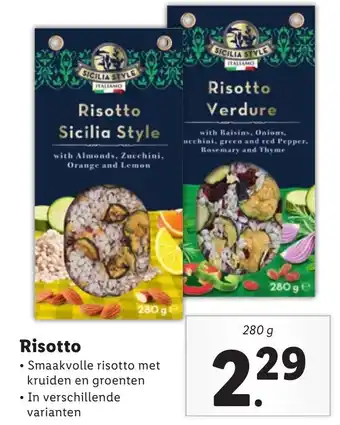 Lidl Risotto 280g aanbieding