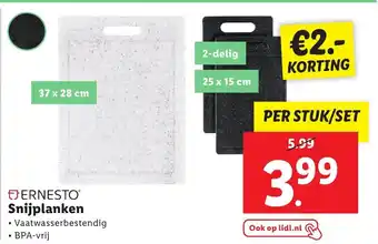 Lidl ERNESTOⓇ Snijplanken Vaatwasserbestendig aanbieding