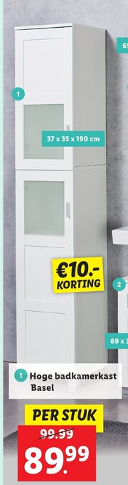 Lidl LIVARNO home Hoge badkamerkast Basel aanbieding