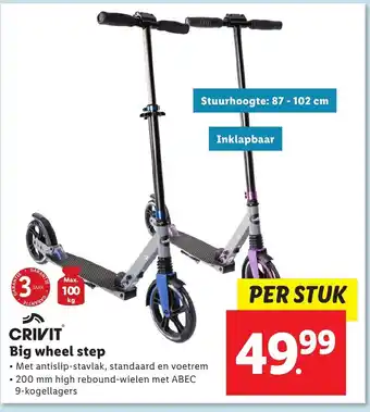 Lidl CRIVIT Big wheel step aanbieding