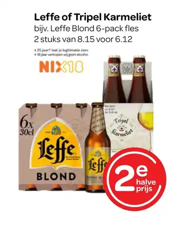 Spar Leffe of tripel karmeliet aanbieding