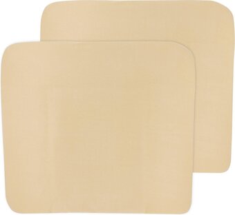 Bol.com Meyco baby uni aankleedkussenhoes - 2-pack - warm sand - 85x75cm aanbieding