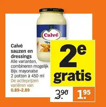 Albert Heijn Calvé sauzen en dressings aanbieding