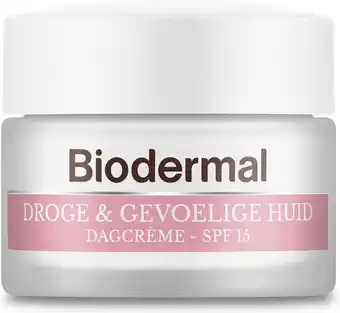 Bol.com Biodermal dagcrème droge & gevoelige huid - 50ml - hydrateert en herstelt aanbieding