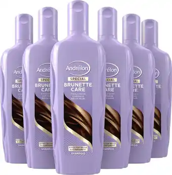 Bol.com Andrélon brunette care shampoo - 6 x 300 ml - voordeelverpakking aanbieding