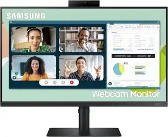 Bol.com Samsung ls24a400 - full hd ips webcam monitor - 24 inch aanbieding