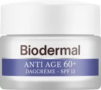 Bol.com Biodermal anti age dagcrème 60+ - dagcrème met hyaluronzuur en ceramide - met - spf15 - geeft de huid meer stevigheid - 50ml aanbieding