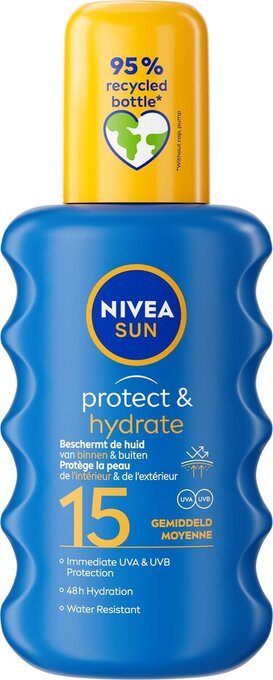 Bol.com Nivea sun zonnebrand spray protect & hydrate spf 15 - 200 ml aanbieding