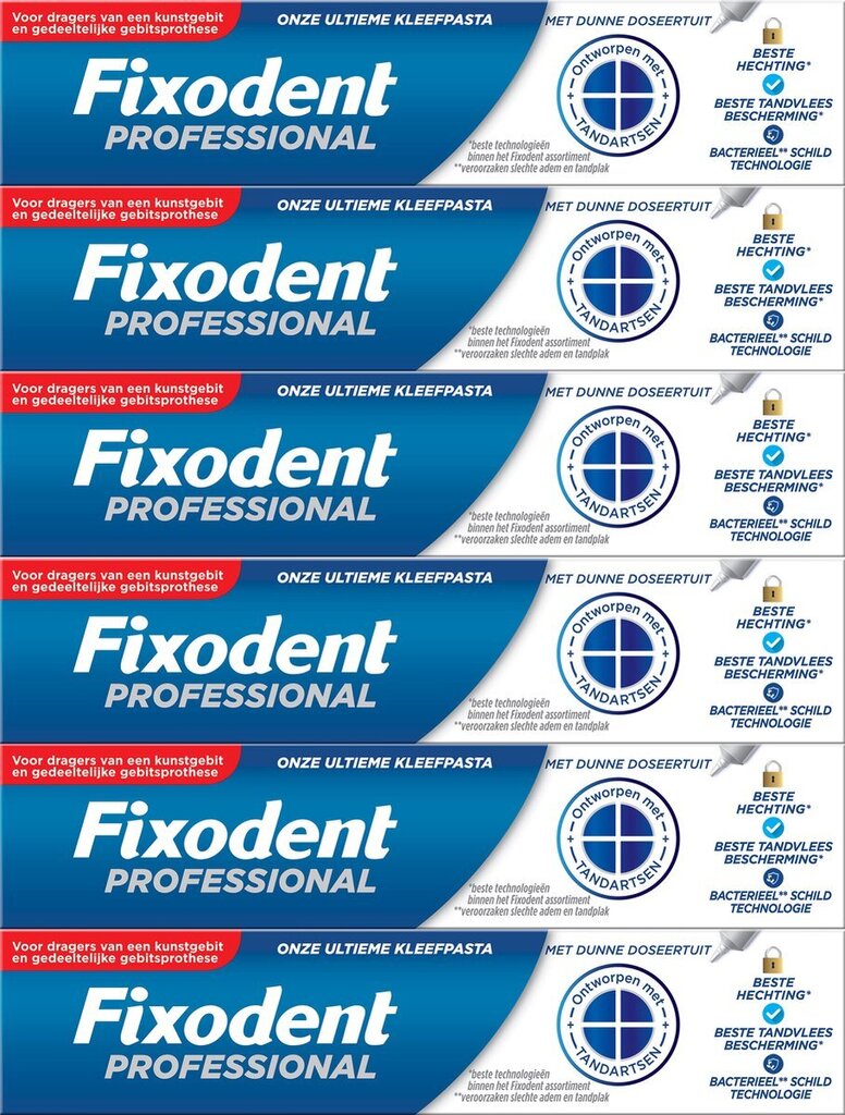 Bol.com Fixodent professional - kleefpasta - 6 x 40g - voordeelverpakking aanbieding
