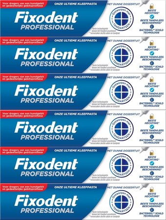 Bol.com Fixodent professional - kleefpasta - 6 x 40g - voordeelverpakking aanbieding