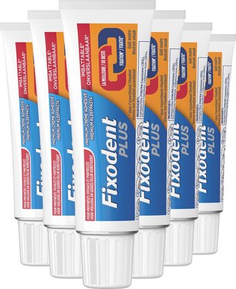 Bol.com Fixodent plus - voordeelverpakking 6x40 g - kleefpasta aanbieding