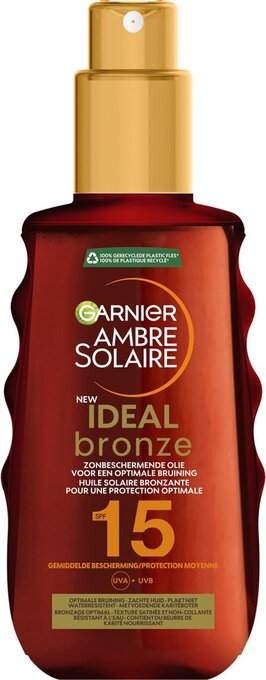 Bol.com Garnier ambre solaire zonnebrand olie spf 15 - beschermende olie voor tanning - 150 ml aanbieding