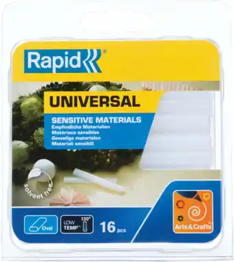 Bol.com Rapid ovale lijmpatronen in blisterverpakking -  9x94mm - voor universeel gebruik - transparant - 16 stuks aanbieding