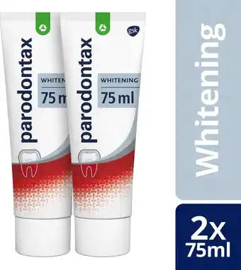 Bol.com Parodontax whitening dagelijkse tandpasta tegen bloedend tandvlees 2x75 ml aanbieding