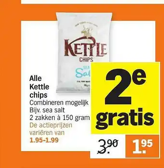 Albert Heijn Alle kettle chips aanbieding