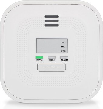 Bol.com Alecto coa4010 koolmonoxidemelder met 10 jaar sensor en display - voldoet aan europese norm en50291 - wit aanbieding