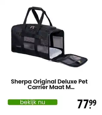 Zooplus Sherpa Original Deluxe Pet Carrier Maat M... aanbieding