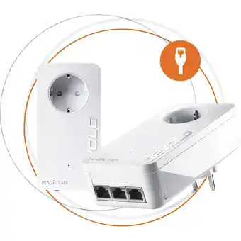 Conrad Devolo magic 2 lan triple starter kit nl powerline starterkit 2400 mbit/s aanbieding