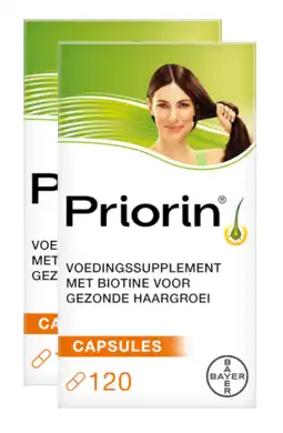 De Online Drogist Priorin haar capsules 2-pack 2x120cp aanbieding