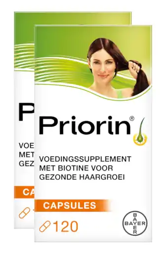 De Online Drogist Priorin haar capsules 2-pack 2x120cp aanbieding