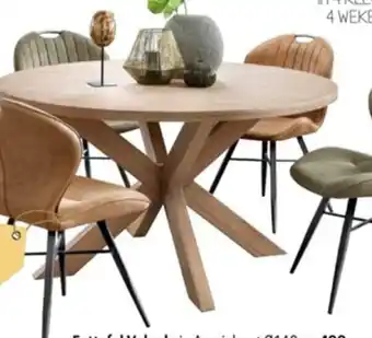 Pronto wonen Eettafel Valvola in Acaciahout Ø140cm aanbieding