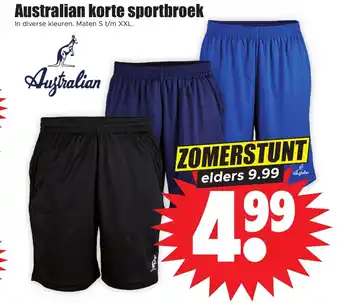 Dirk Australian korte sportbroek aanbieding