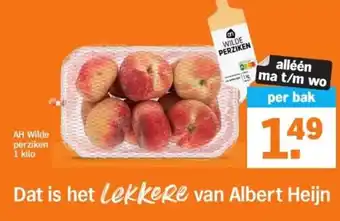 Albert Heijn AH Wilde perziken 1 kilo aanbieding